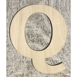 Wood Letter - ¼” Plywood – 4” Tall – Font01 - Q